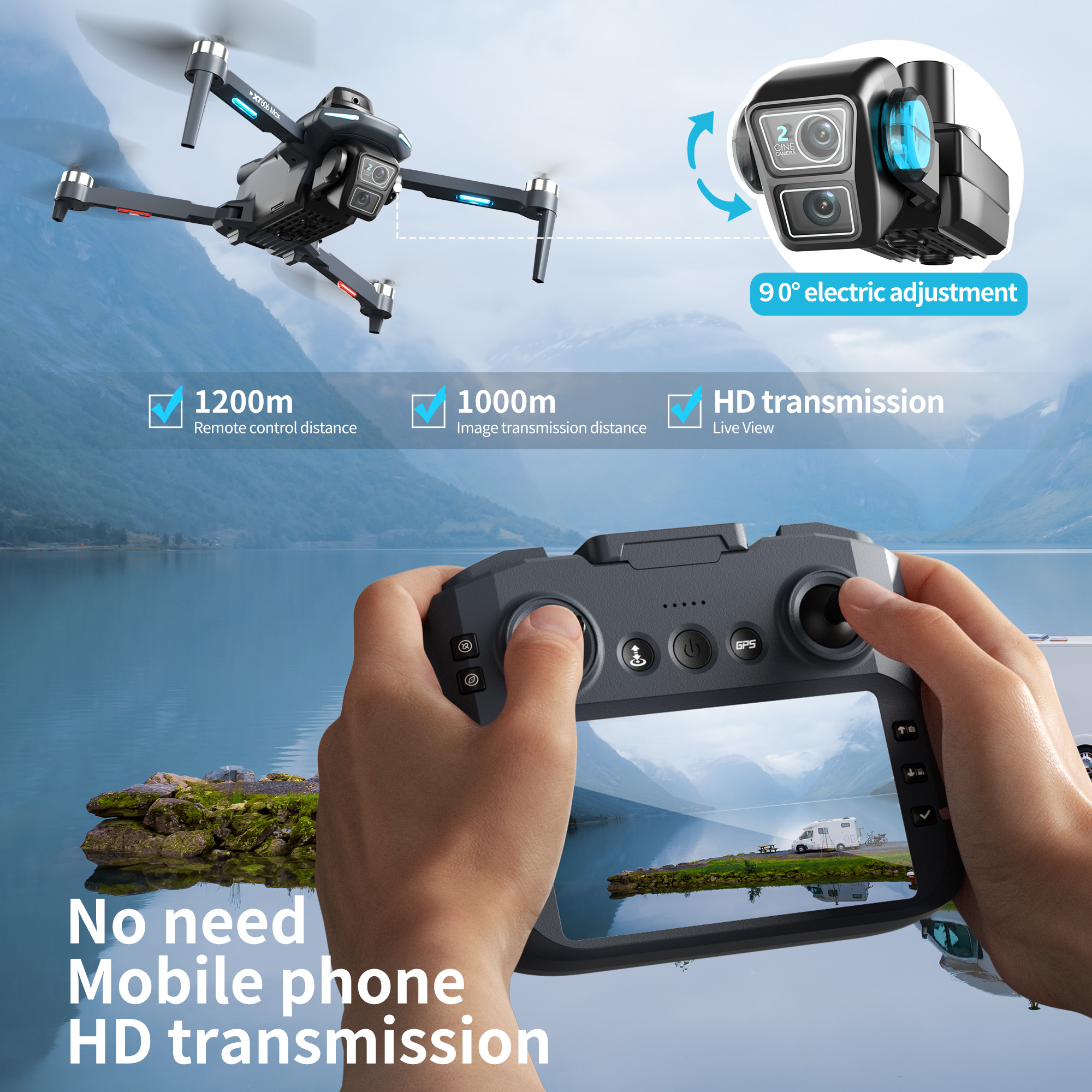 XT606 MAX GPS NEW Drone 8k Pro - Drone Dji Rc Mini 3 recensie en prijs