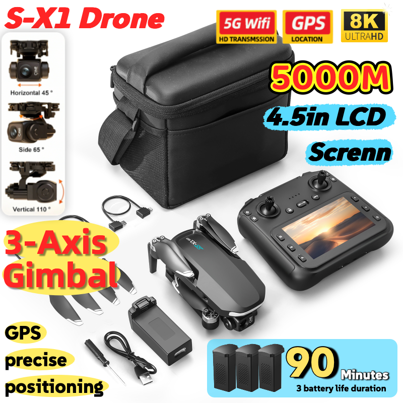 S-X1 MAX GPS Drone with 3-Axis - Drone Ls Rc recensie en prijs