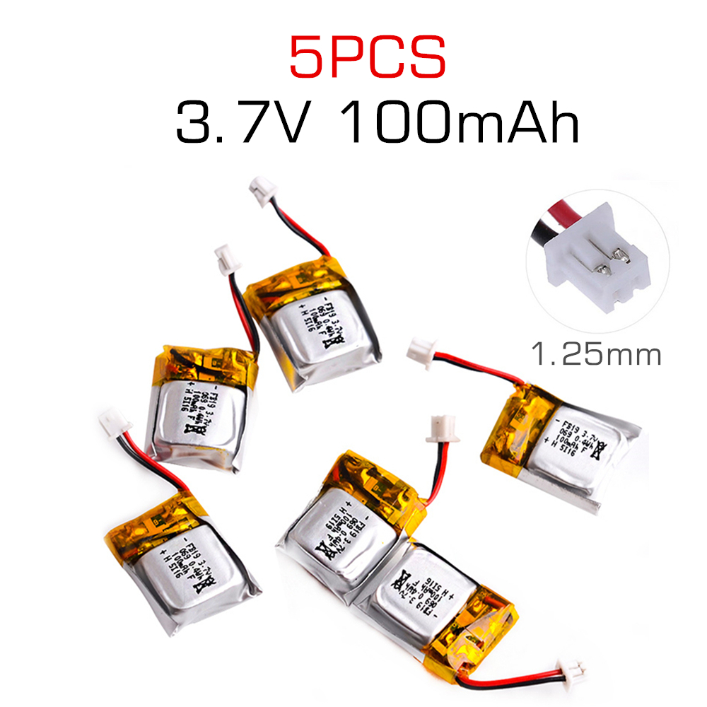 5 pcs 3.7V 100mAh Li-po Batter - Drone Fq777 Rc Quadcopter recensie en prijs