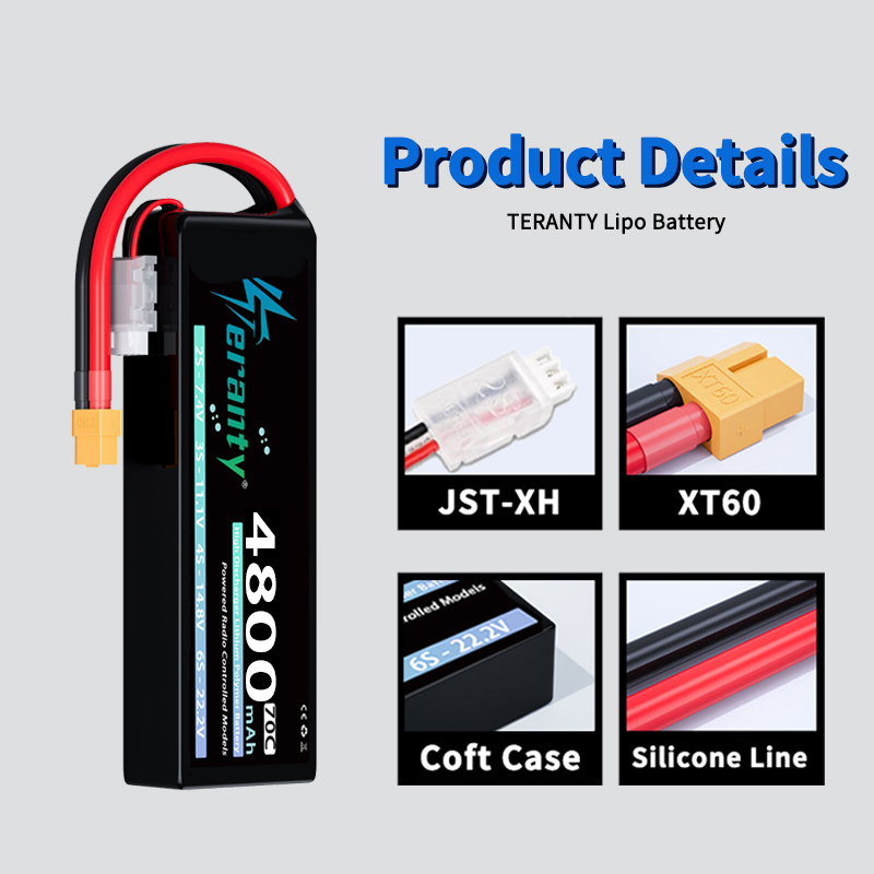 TERANTY Lipo Battery 2S 4800mA - Drone Rc Truck recensie en prijs