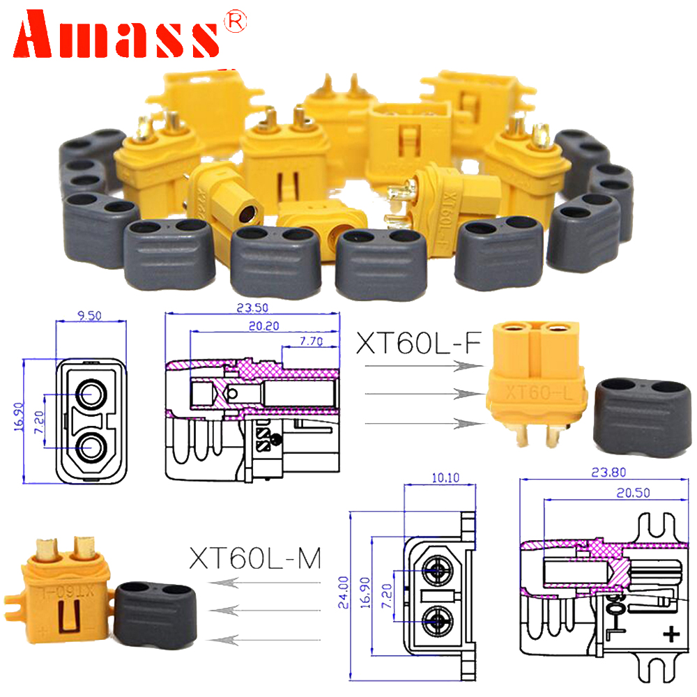 5Pair Amass XT60-L  XT60L Bull - Drone Rc Truck recensie en prijs