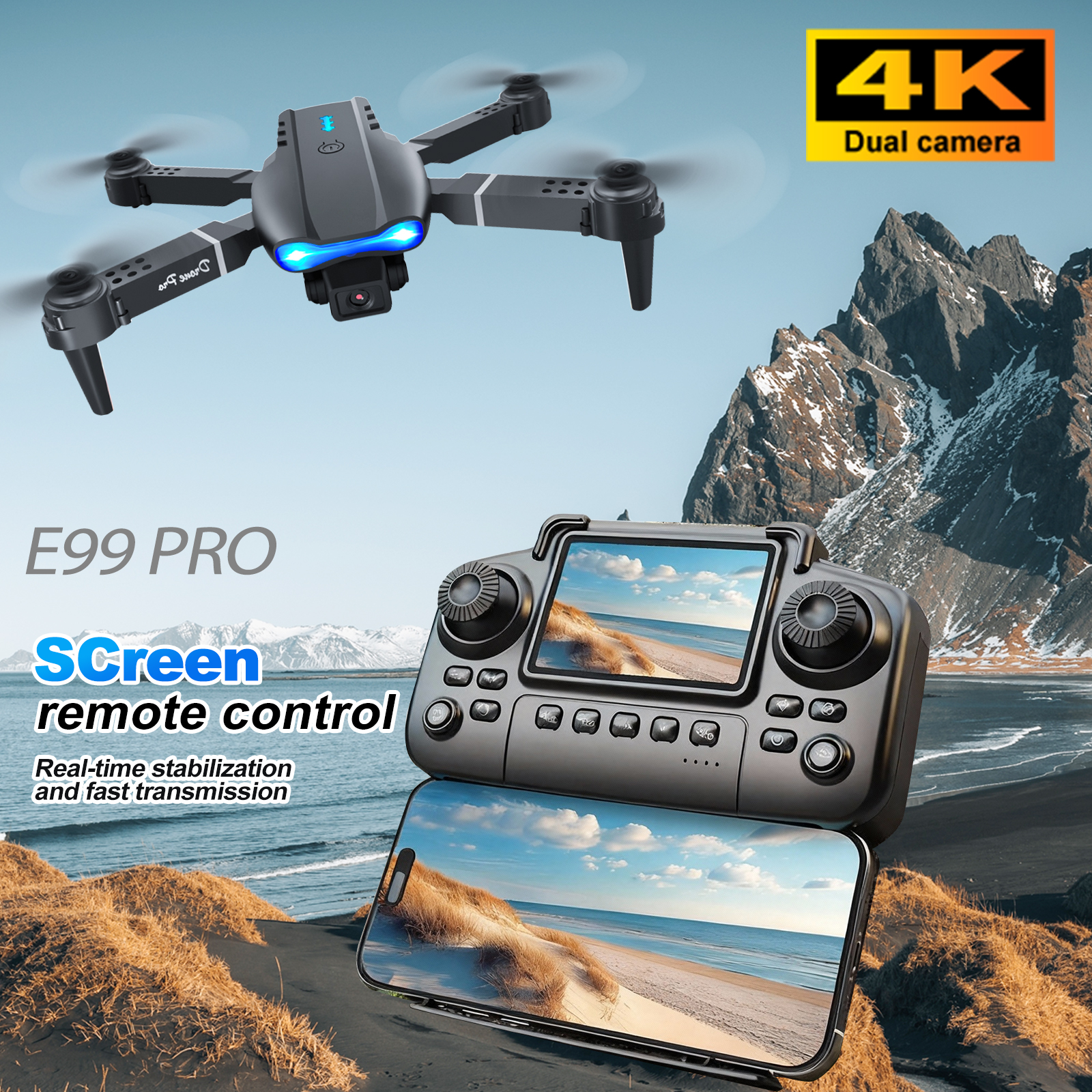 ZNLYRION E99 PRO RC Drone 4K D - Drone Rc E99 Pro recensie en prijs