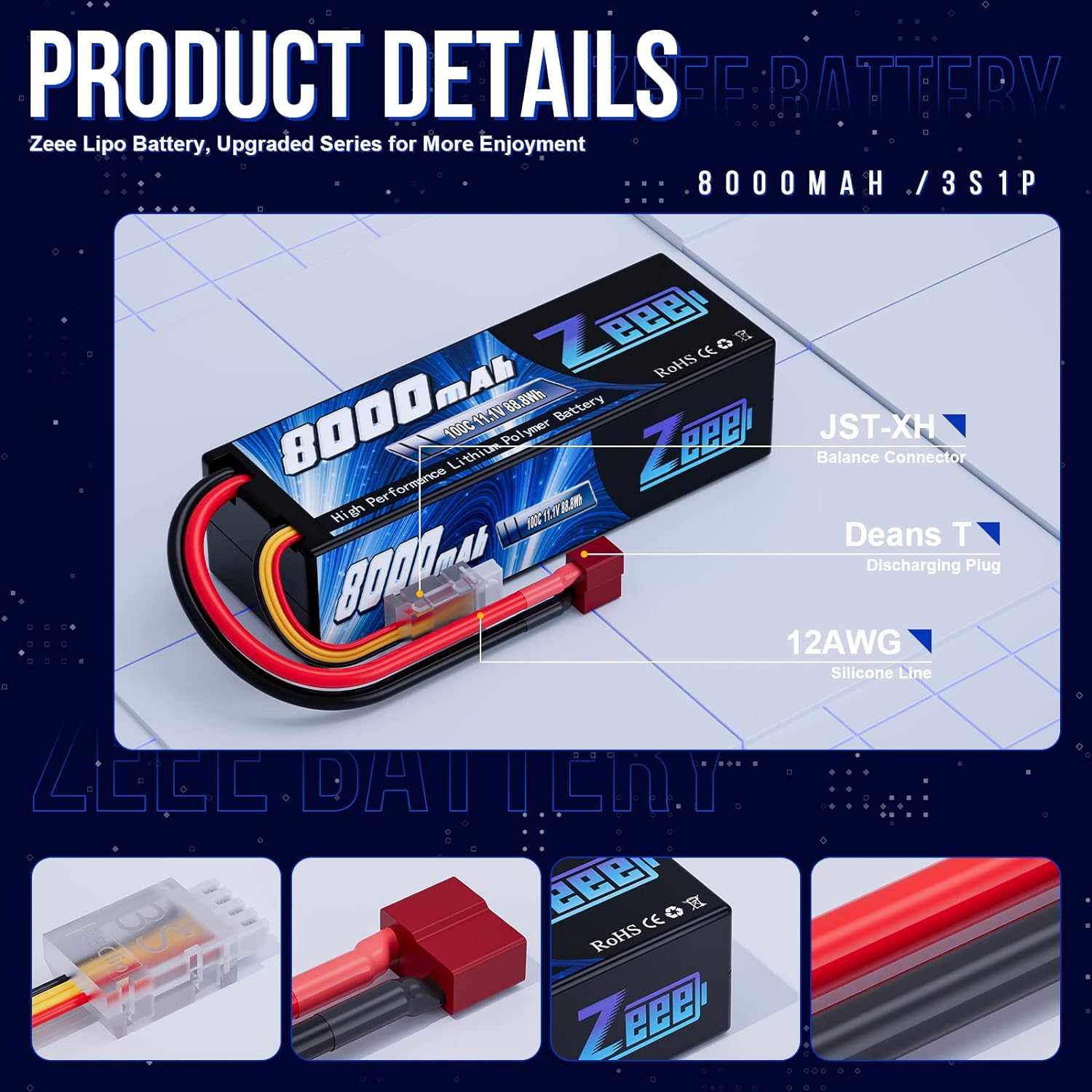 Zeee Lipo 3S 8000mAh Battery 1 - Drone Rc Truck recensie en prijs