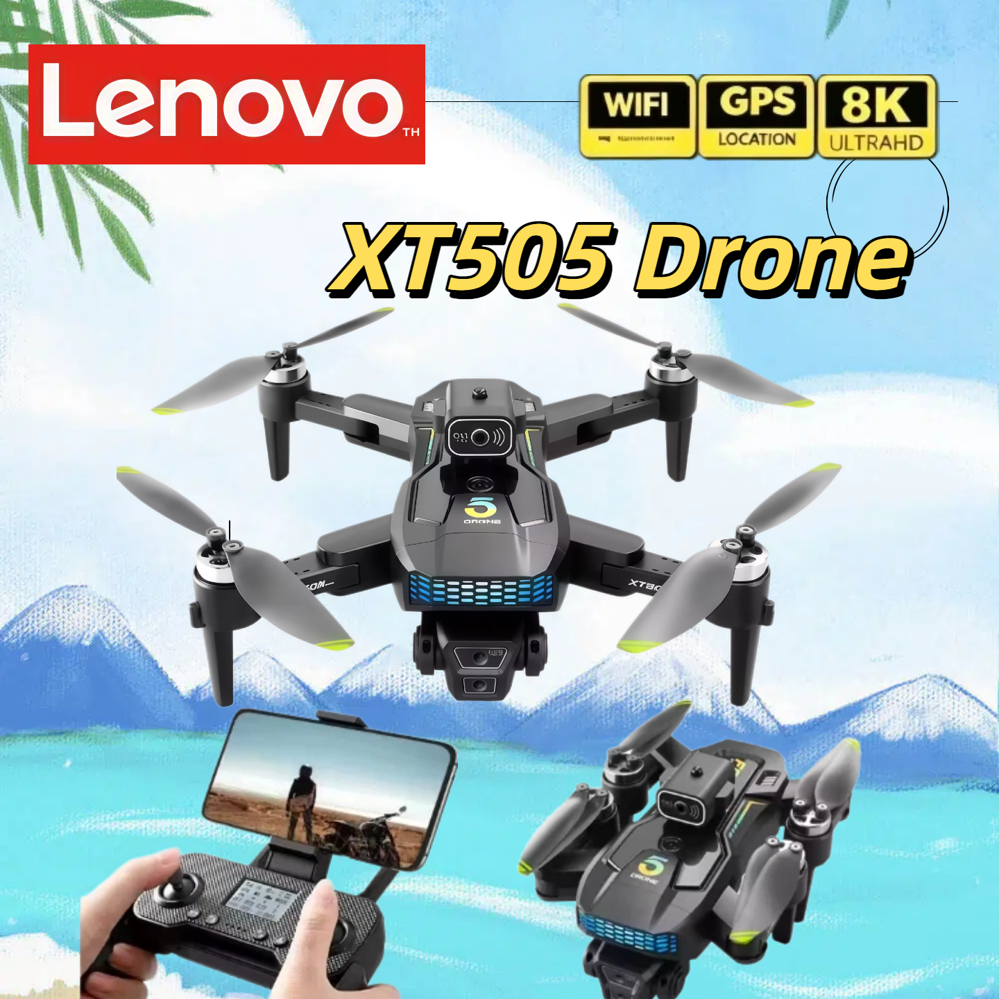 Lenovo  XT505  Foldable Drone  - Xt505 Rc Drone recensie en prijs
