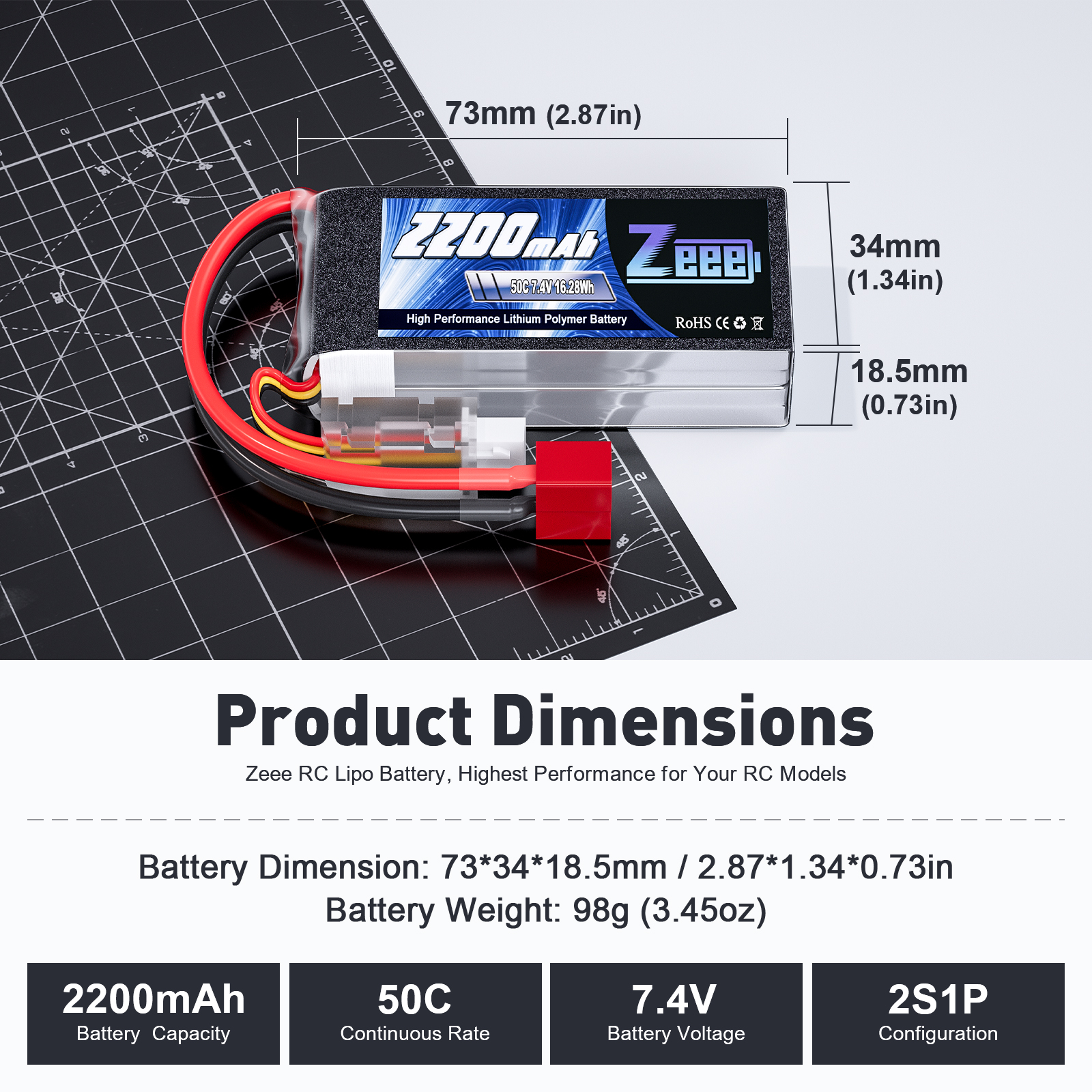 Zeee 2S 2200mAh Shorty RC Lipo - Drone Rc Truck recensie en prijs